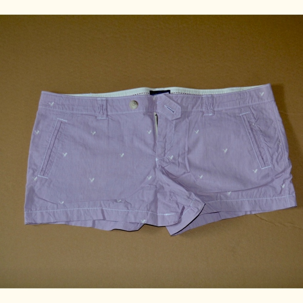Maroon striped AE shorts